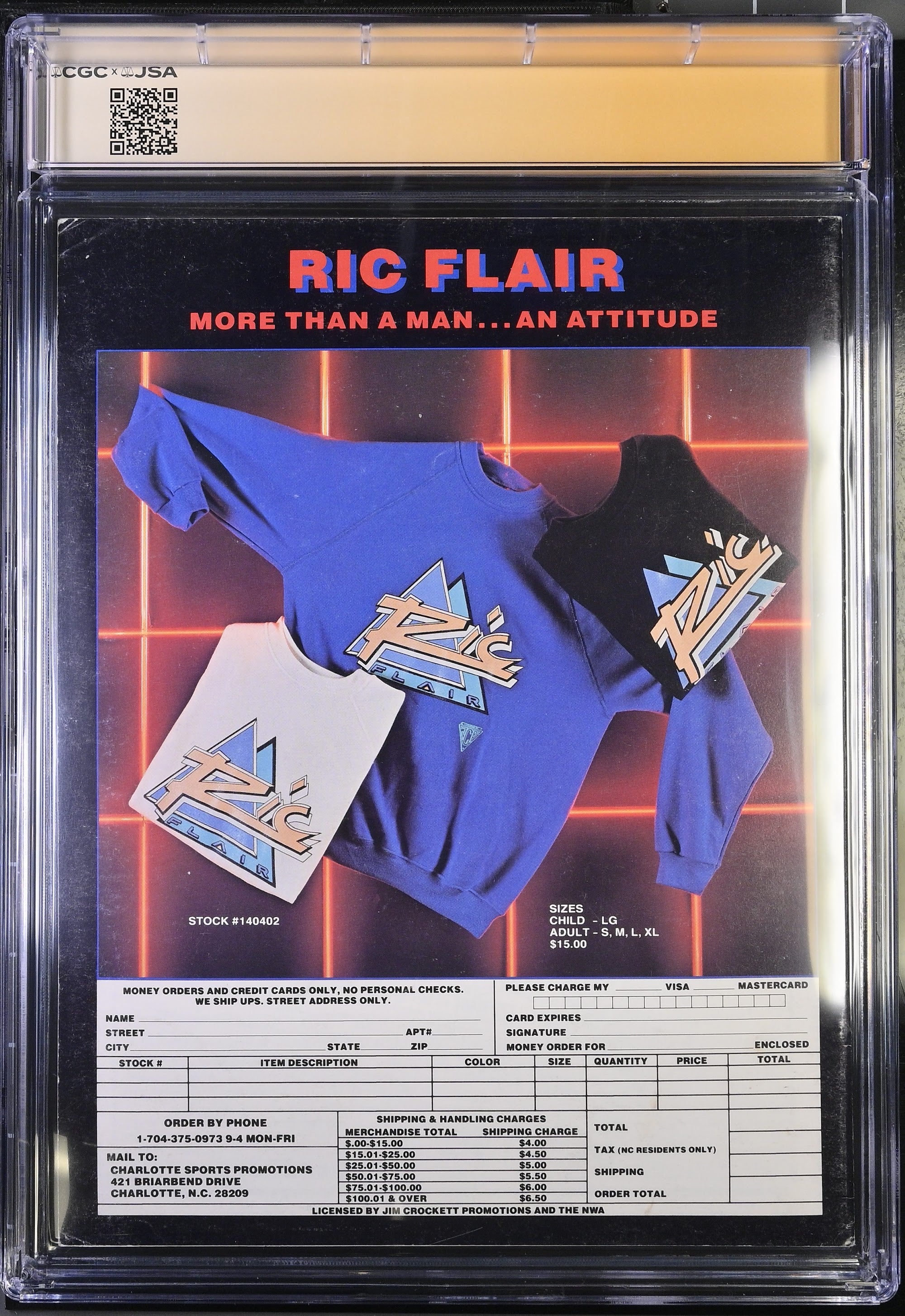 1987 Ric Flair NWA Wrestling Programs Autographed – CGC 6.5