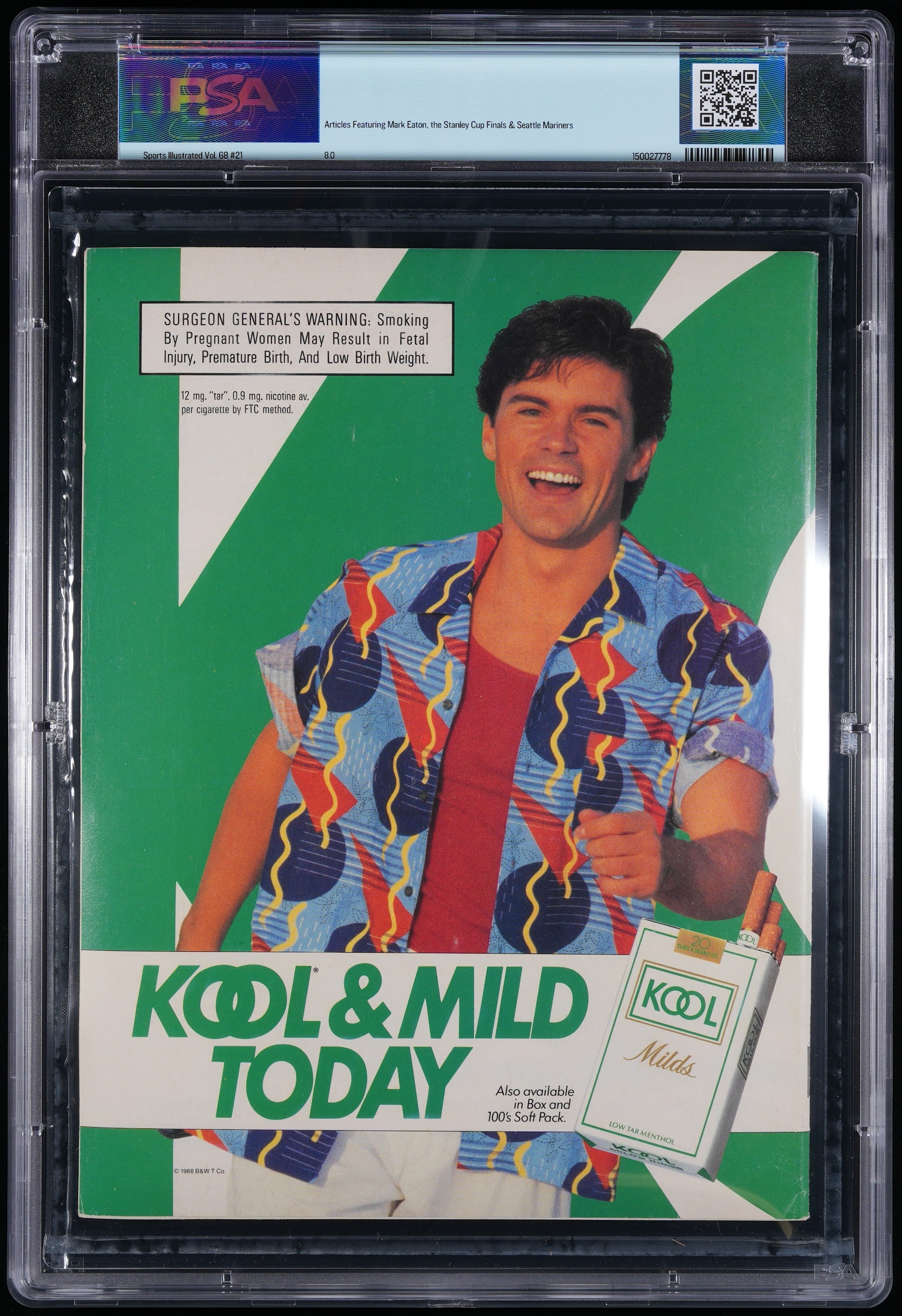 1988 Sports Illustrated Autographed – PSA 8 Newsstand