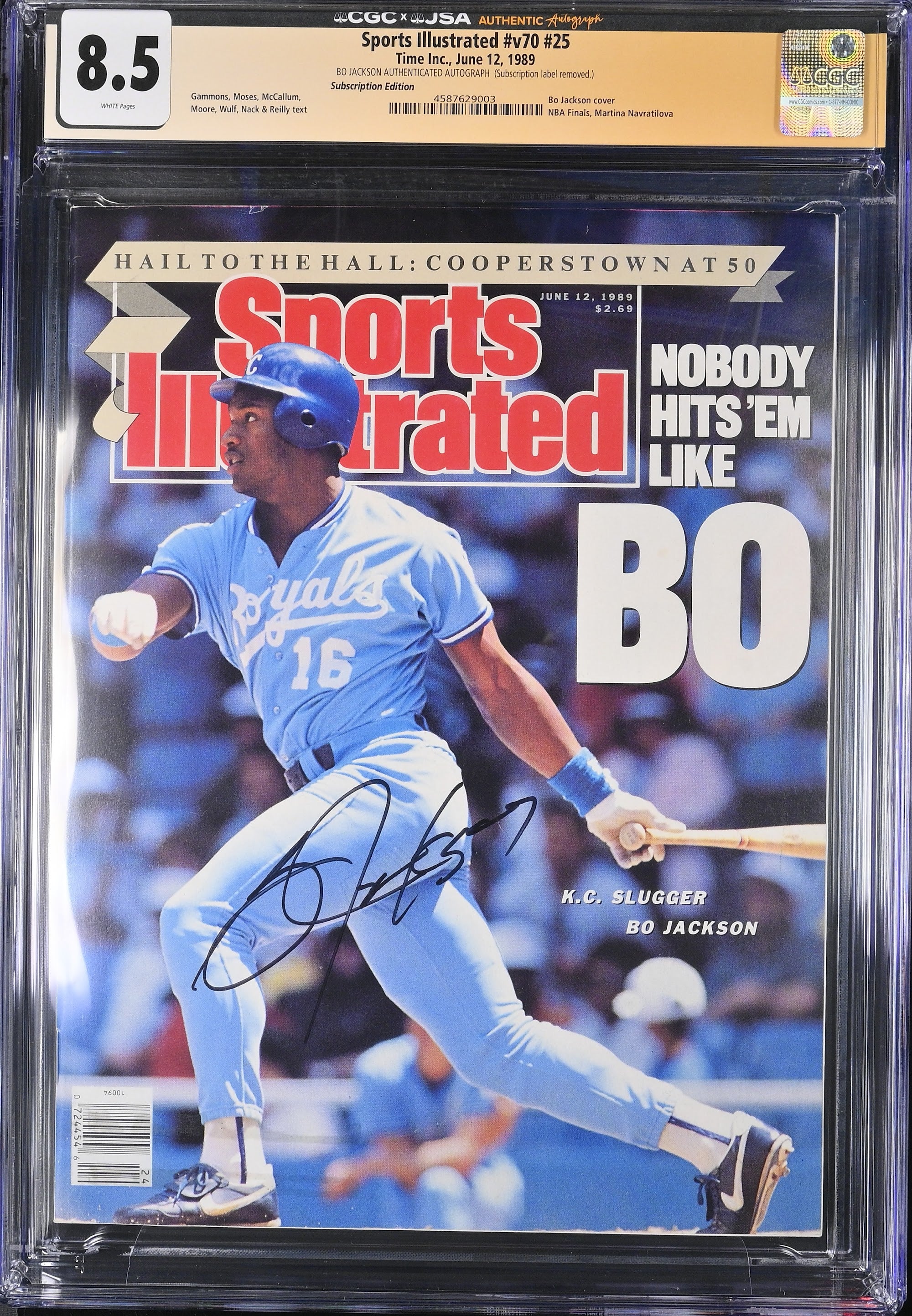 1989 Bo Jackson Sports Illustrated Autographed – CGC 8.5