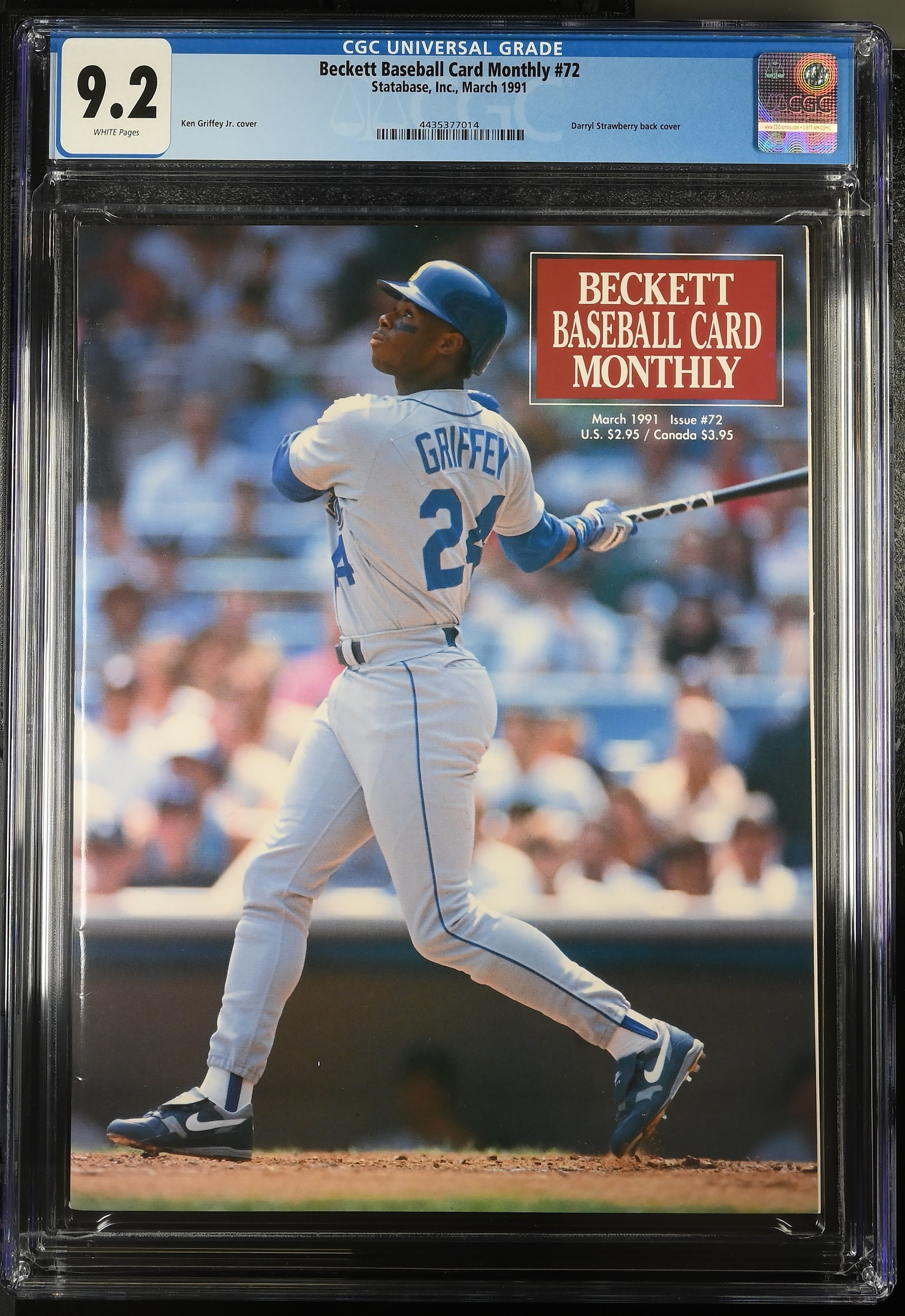 1991 Ken Griffey Jr. Beckett Baseball Card Monthly – CGC 9.2