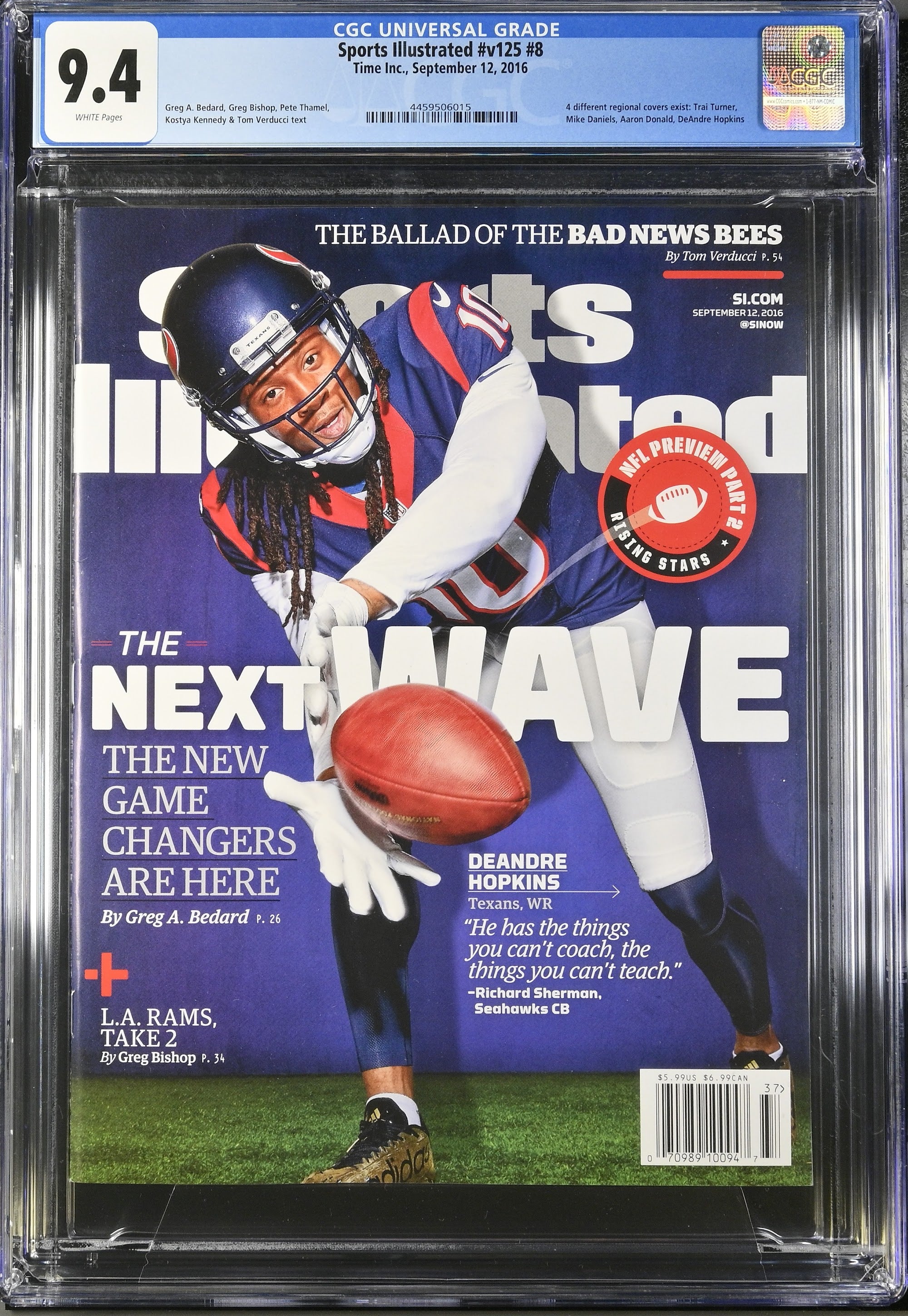 2016 Sports Illustrated – CGC 9.4 Newsstand