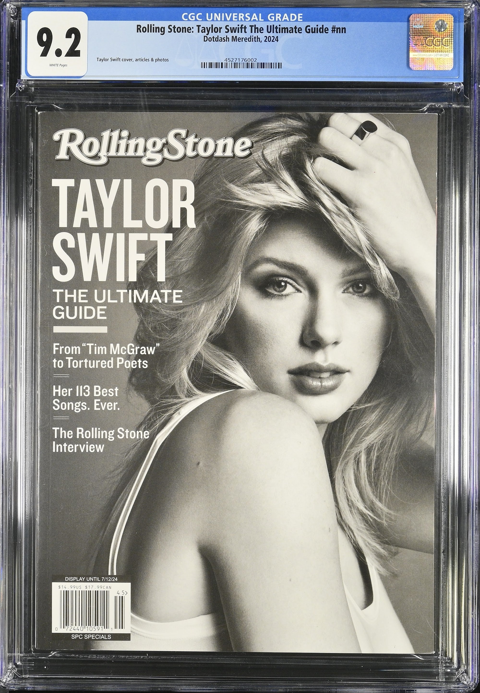 2024 Taylor Swift Rolling Stone – CGC 9.2 Newsstand