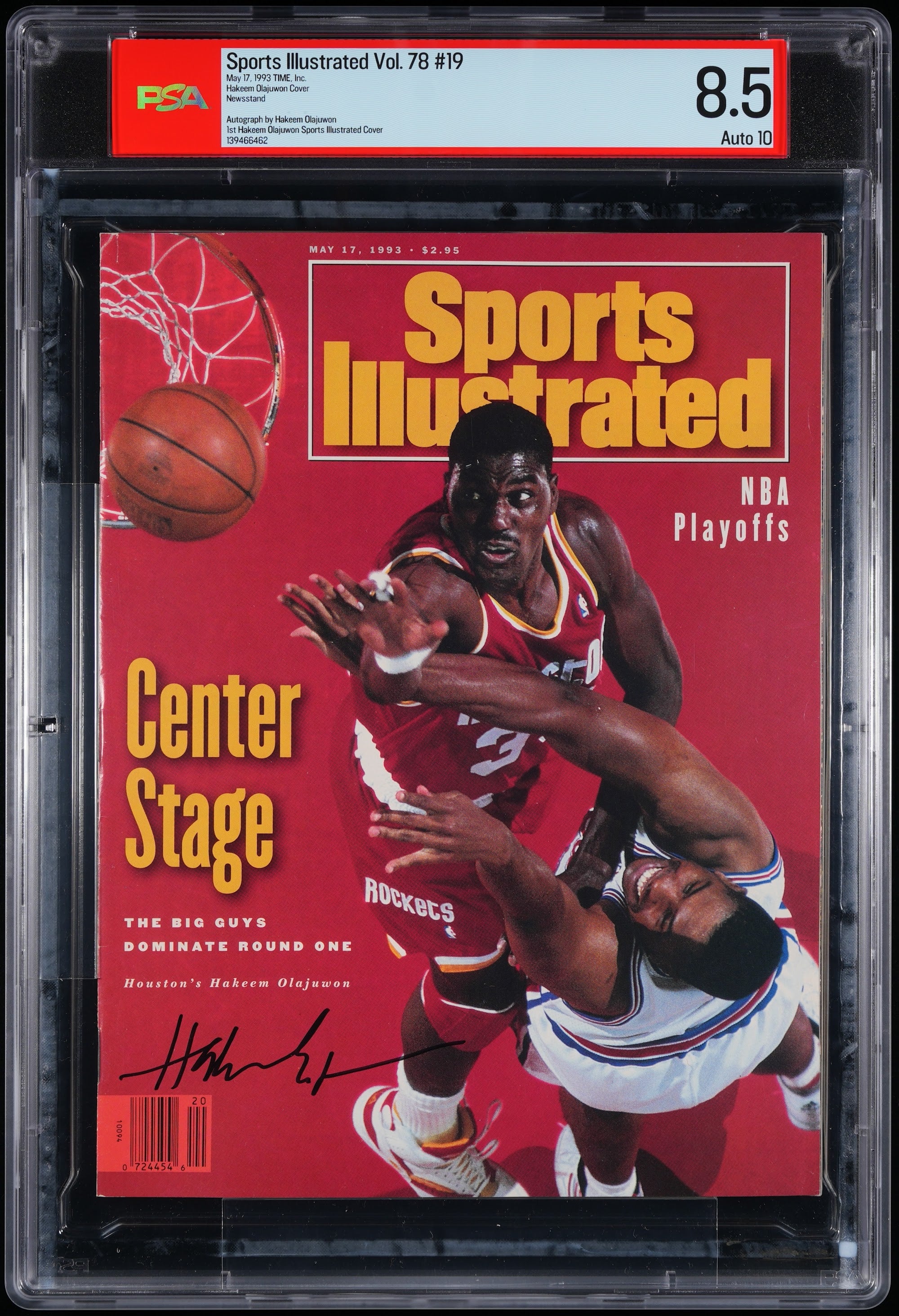 1993 Hakeem Olajuwon Sports Illustrated Autographed – PSA Newsstand