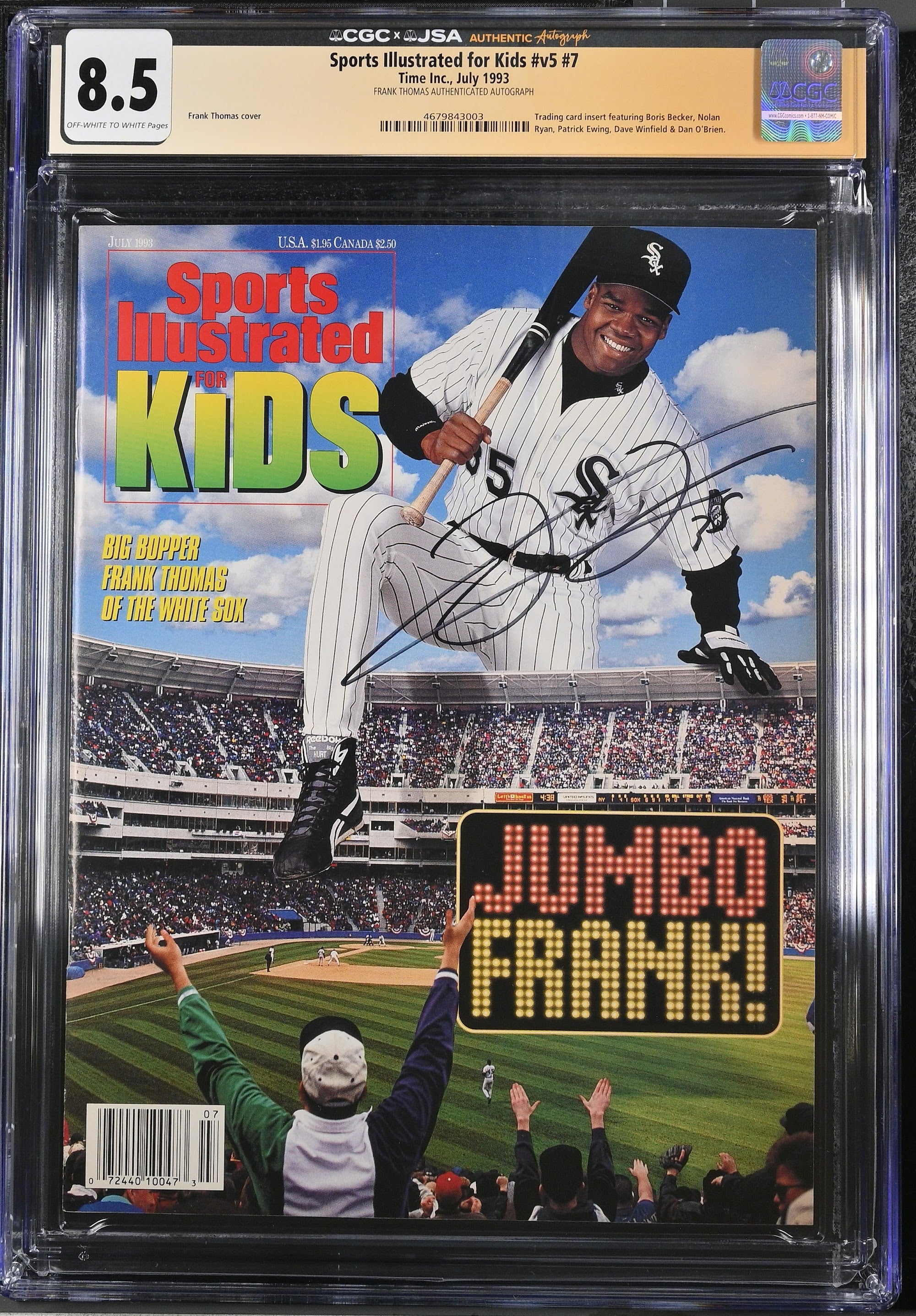 1993 Sports Illustrated for Kids Autographed – CGC 8.5 Newsstand