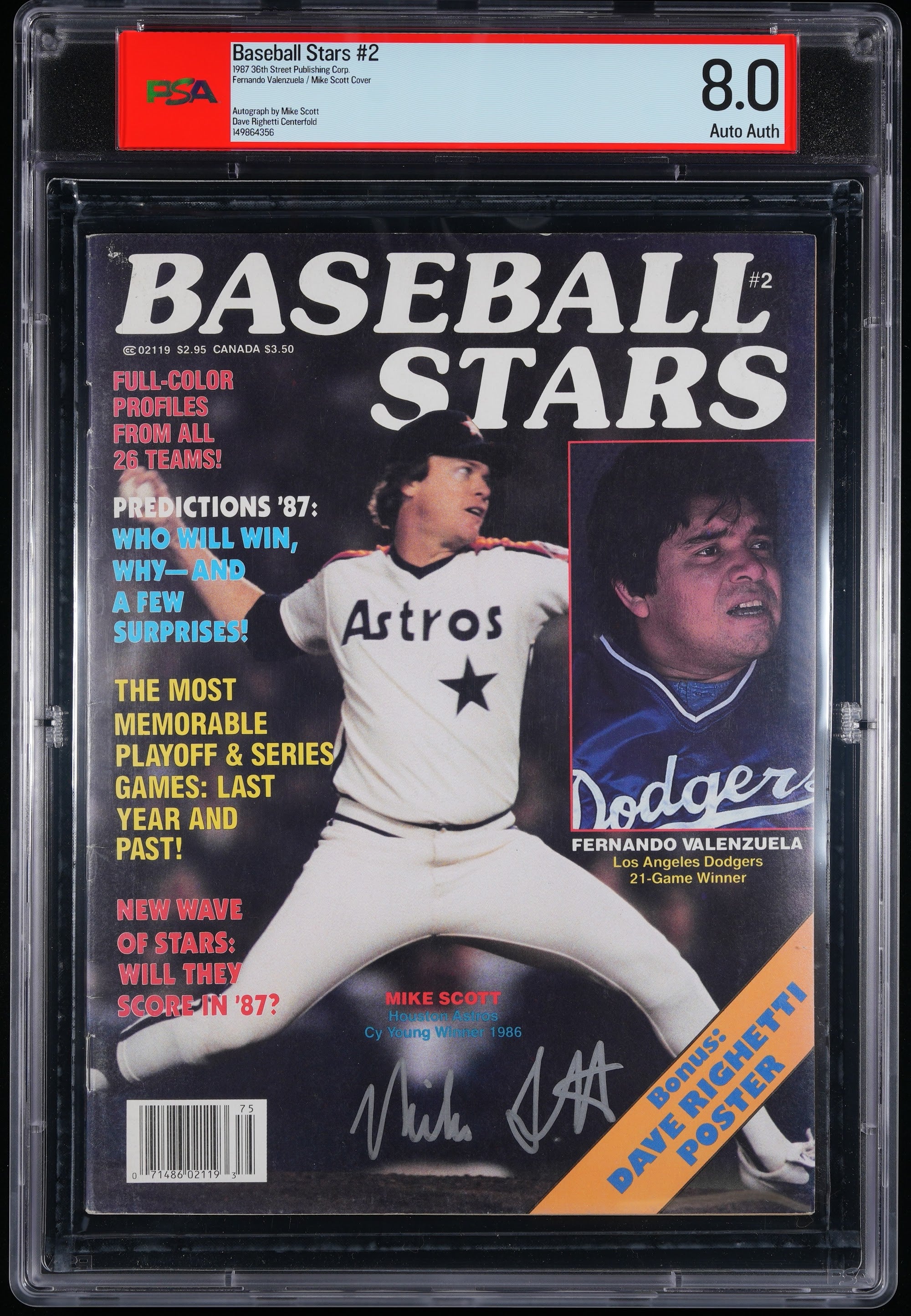 1987 Autographed – PSA 8