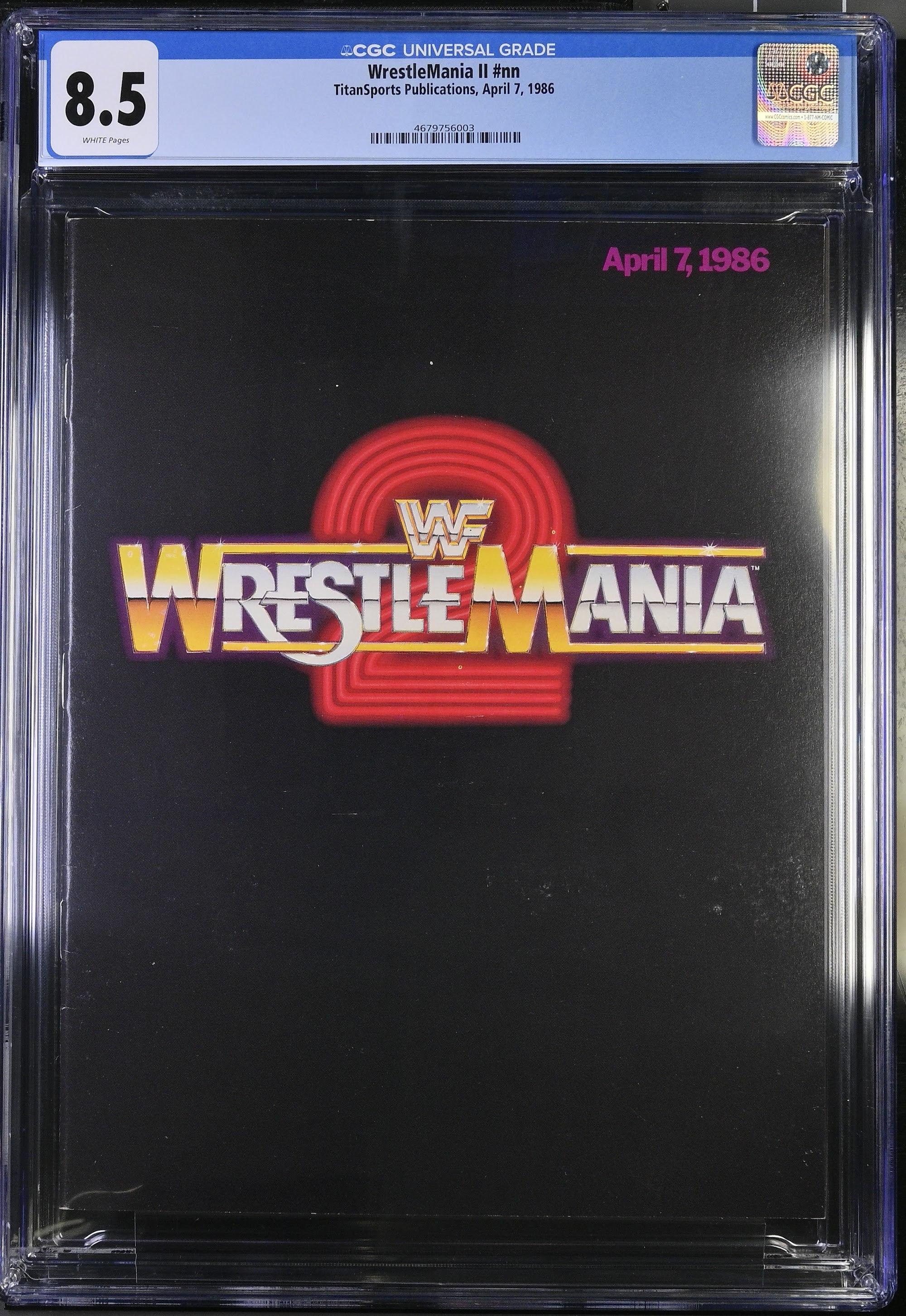 1986 WrestleMania Program – CGC 8.5