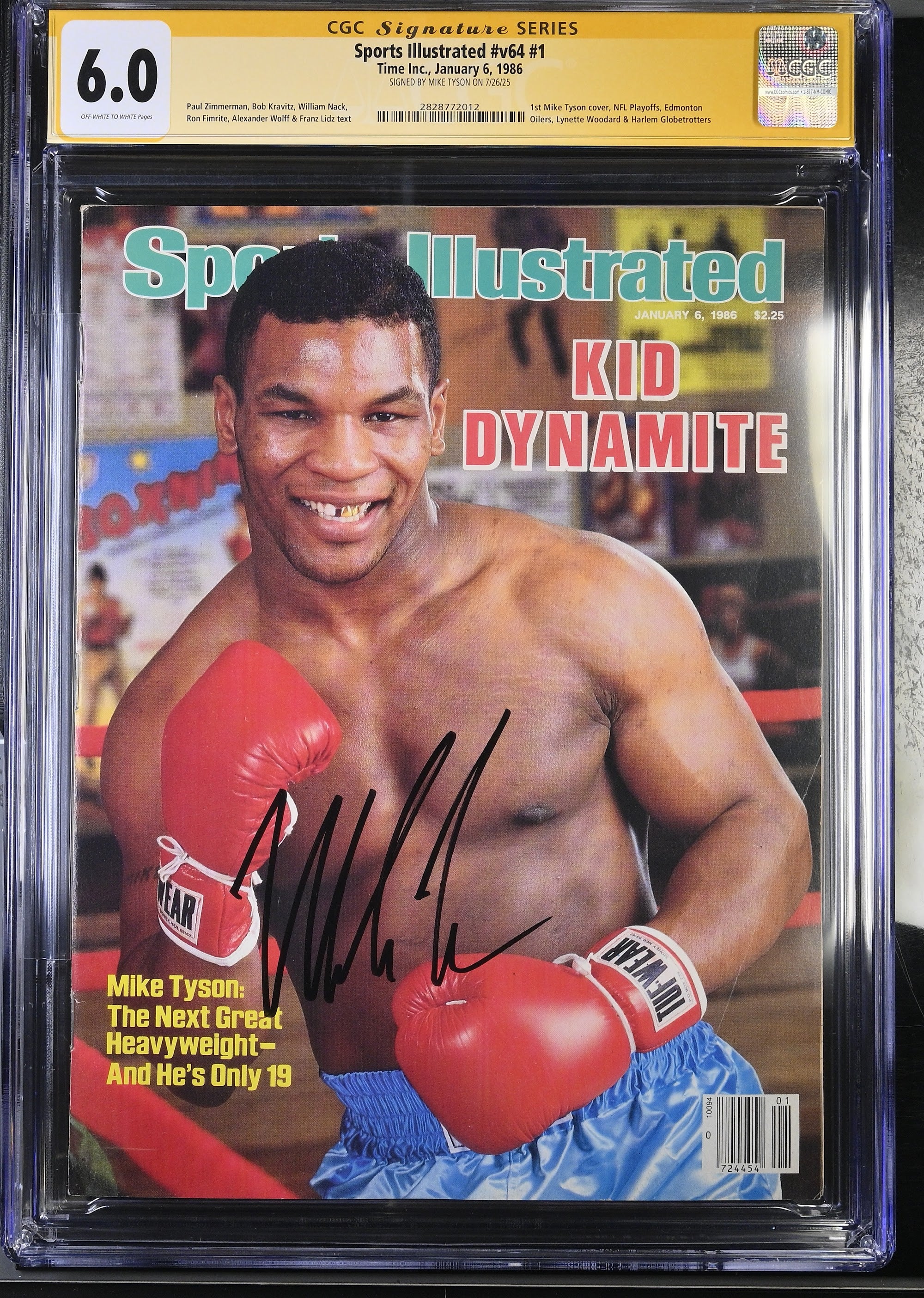 1986 Mike Tyson Sports Illustrated 1st Cover Autographed – CGC Newsstand Signature Series