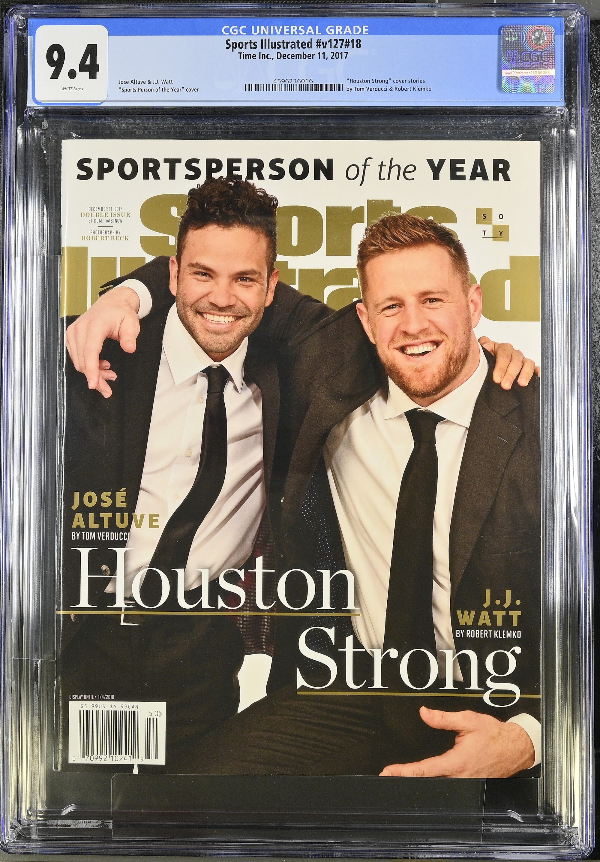 2017 Jose Altuve & J.J. Watt Sports Illustrated – CGC 9.4 Newsstand