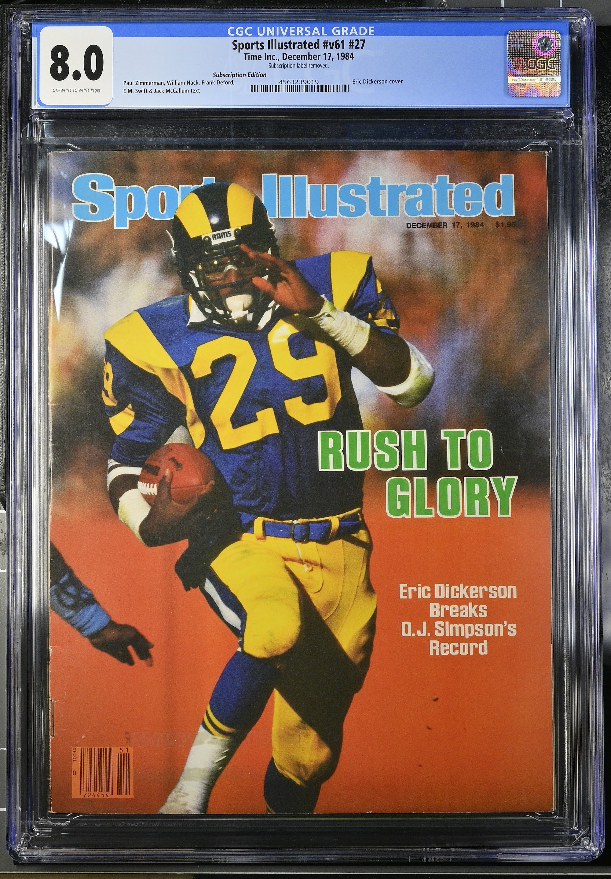 1984 Sports Illustrated Top Pop – CGC 8