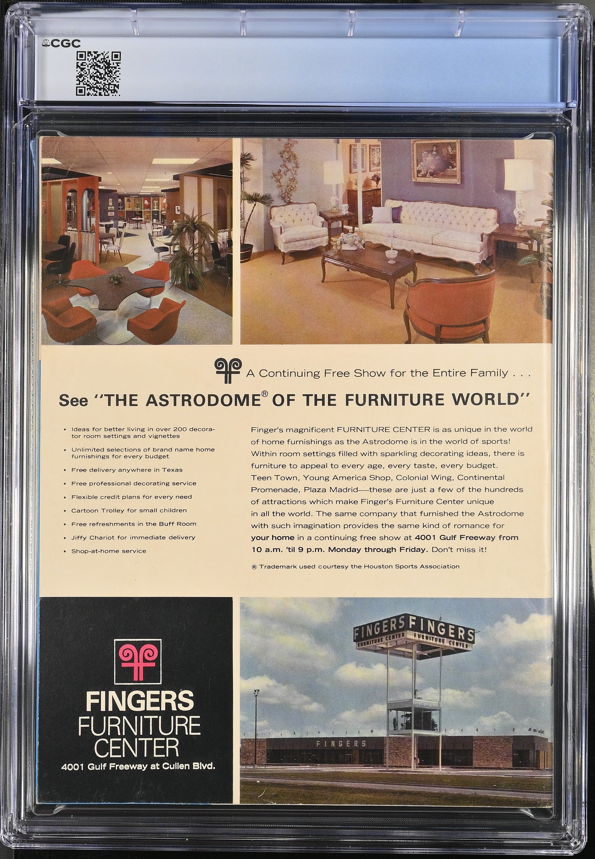 1966 Houston Astrodome – CGC 7.5 1966 Edition "8th Wonder of the World"