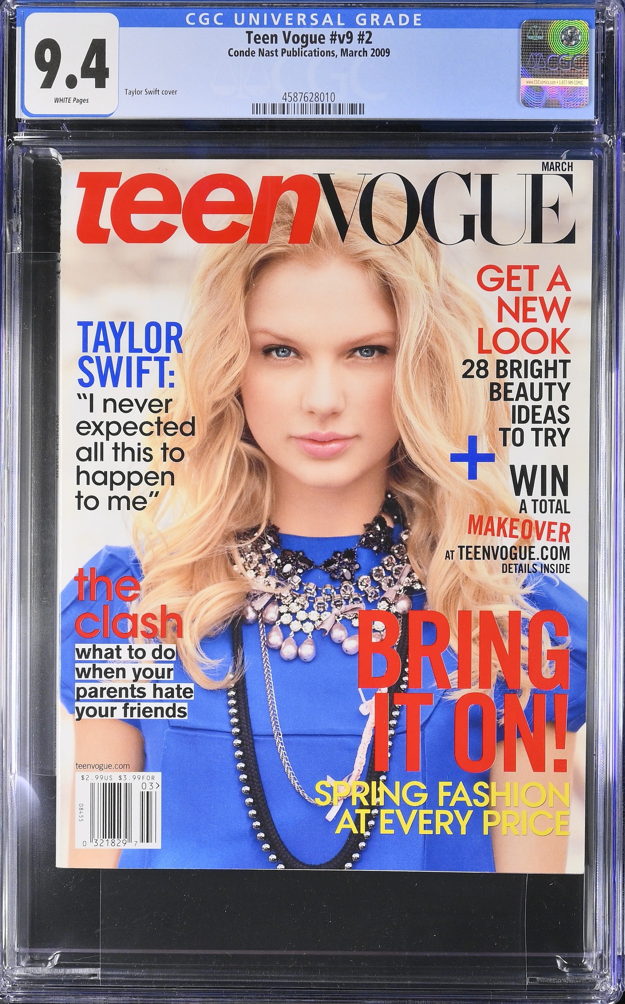 2009 Taylor Swift Teen Vogue Top Pop – CGC 9.4 Newsstand