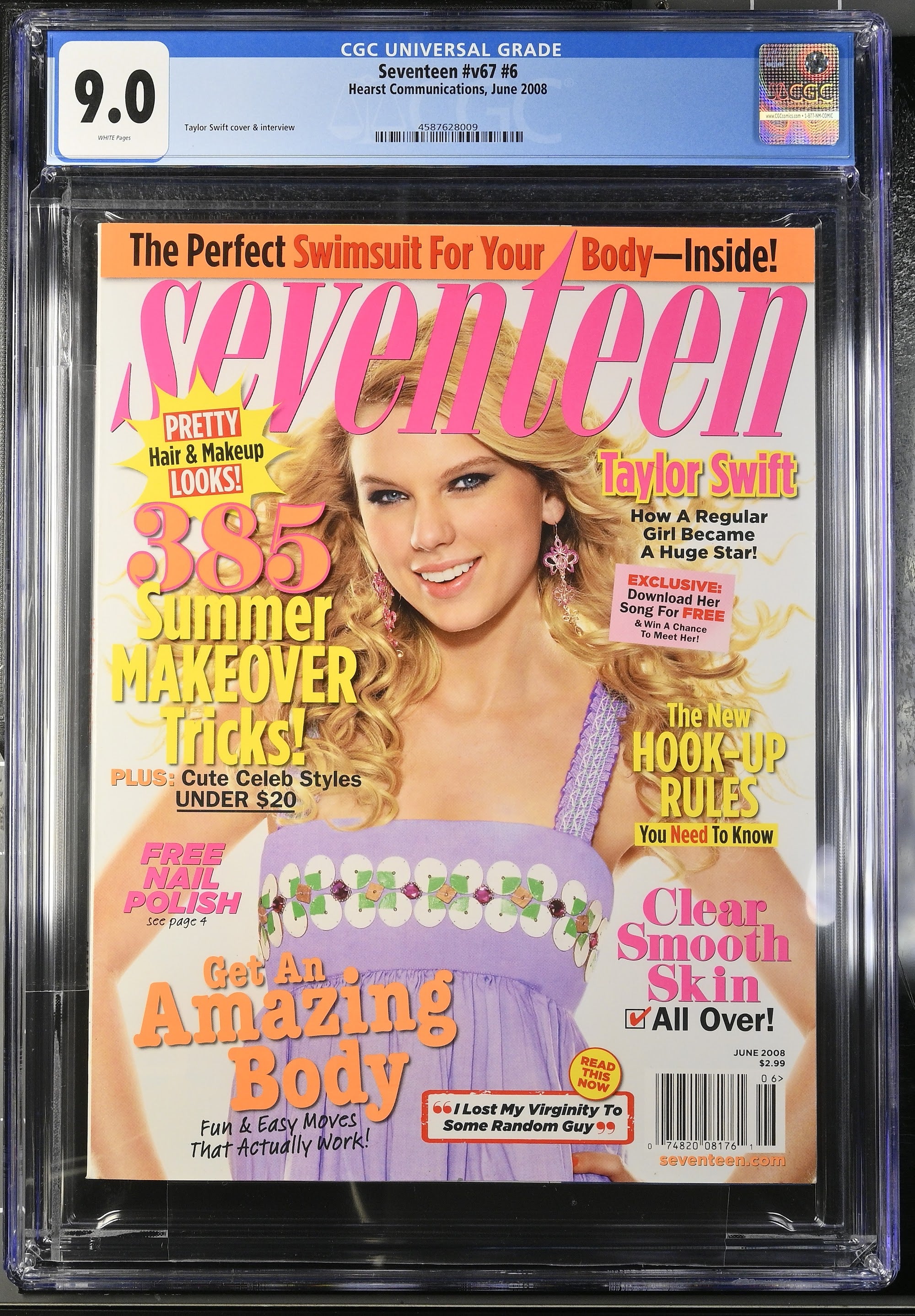 2008 Taylor Swift Seventeen Top Pop – CGC 9 Newsstand