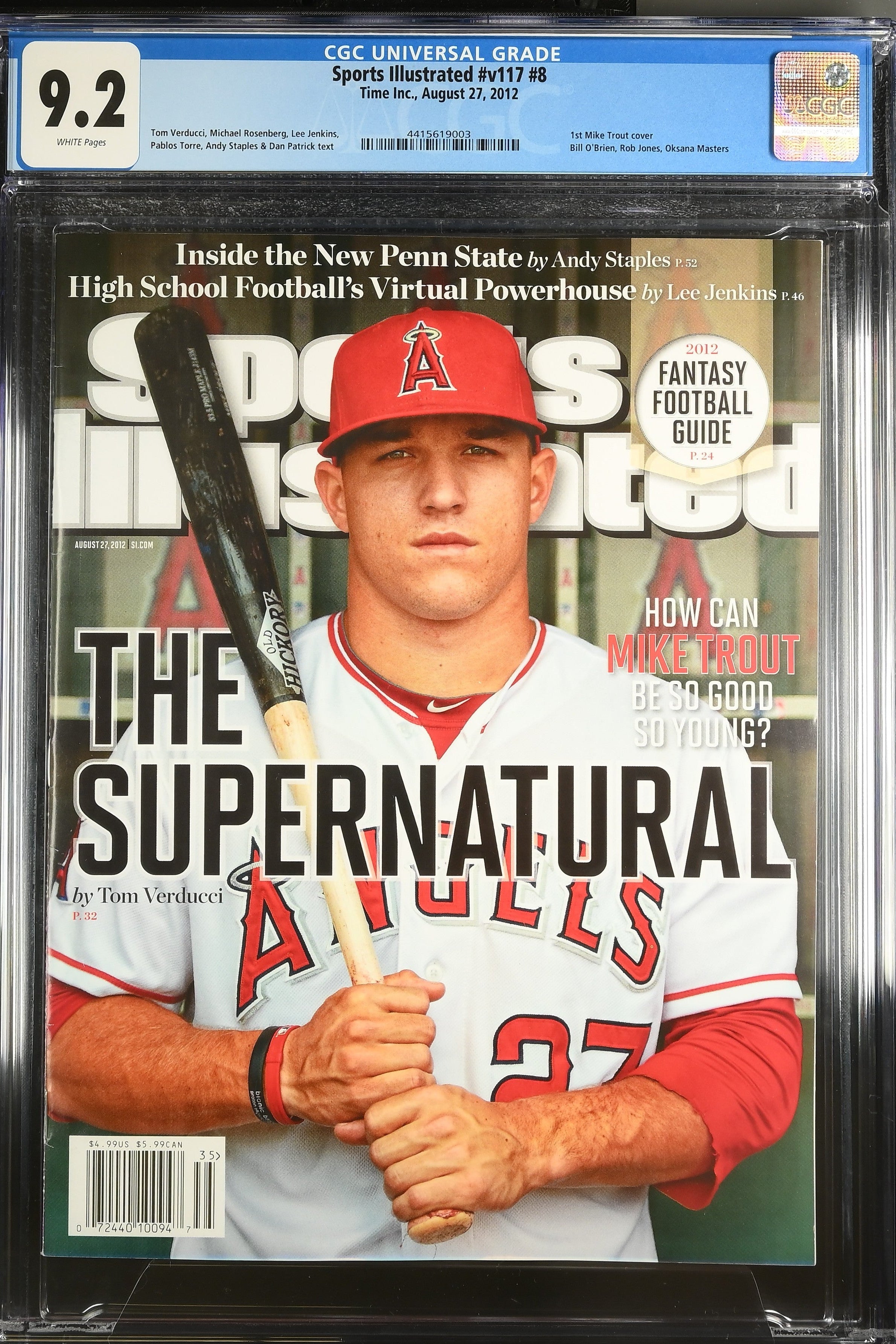 Mike Trout 1st Sports Illustrated Cover | CGC 9.2 | 1st SI Cover