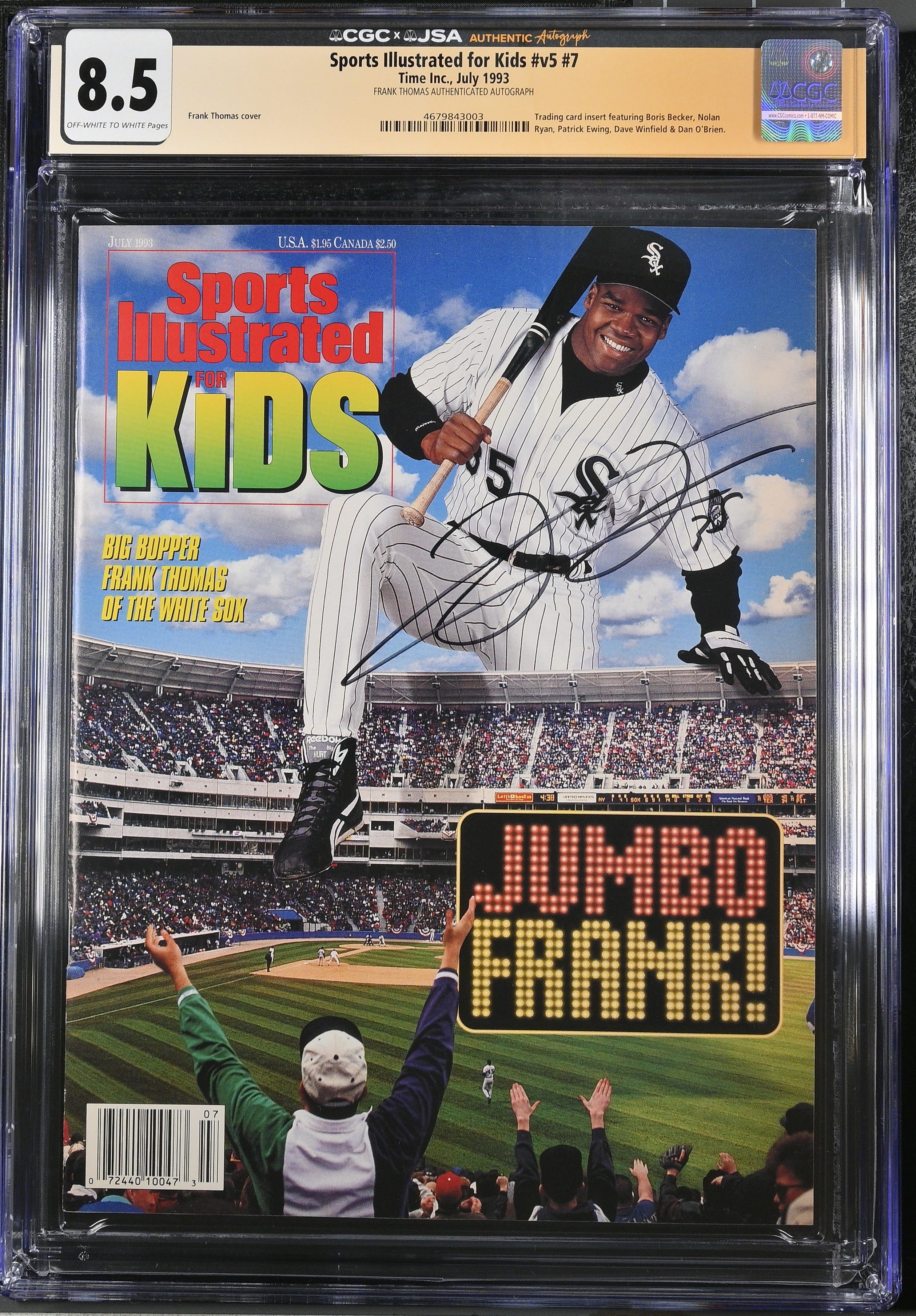 1993 Sports Illustrated for Kids Autographed – CGC 8.5 Newsstand