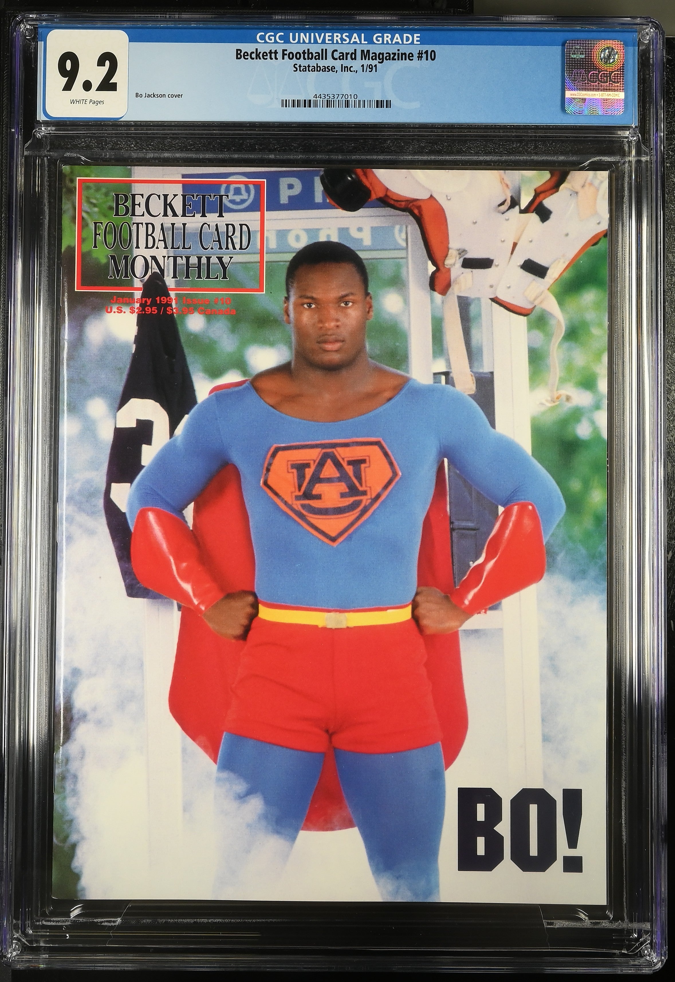1991 Bo Jackson Beckett Football Card Magazine – CGC 9.2