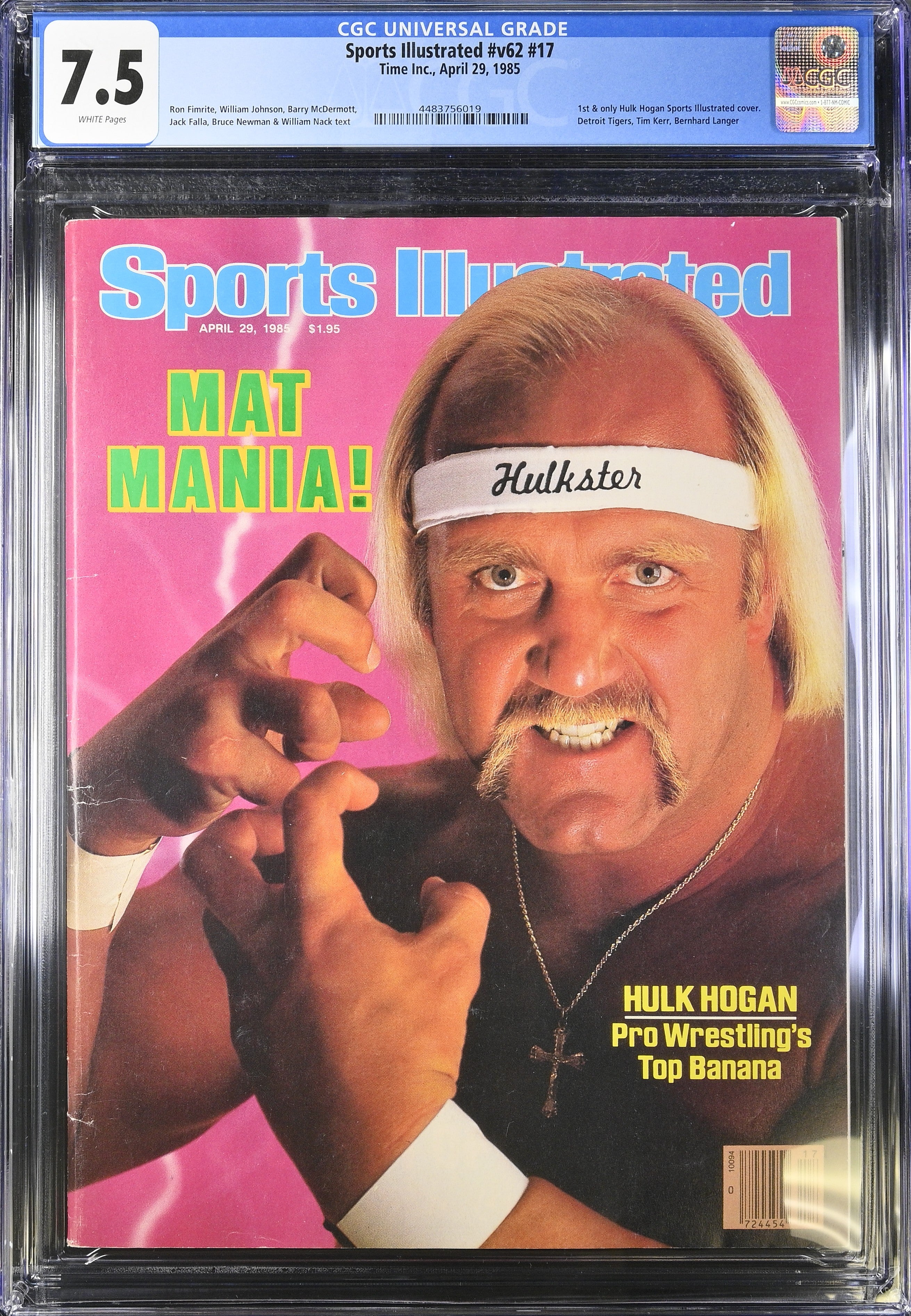 Hulk Hogan Sports Illustrated 1st Cover – CGC 7.5 Newsstand