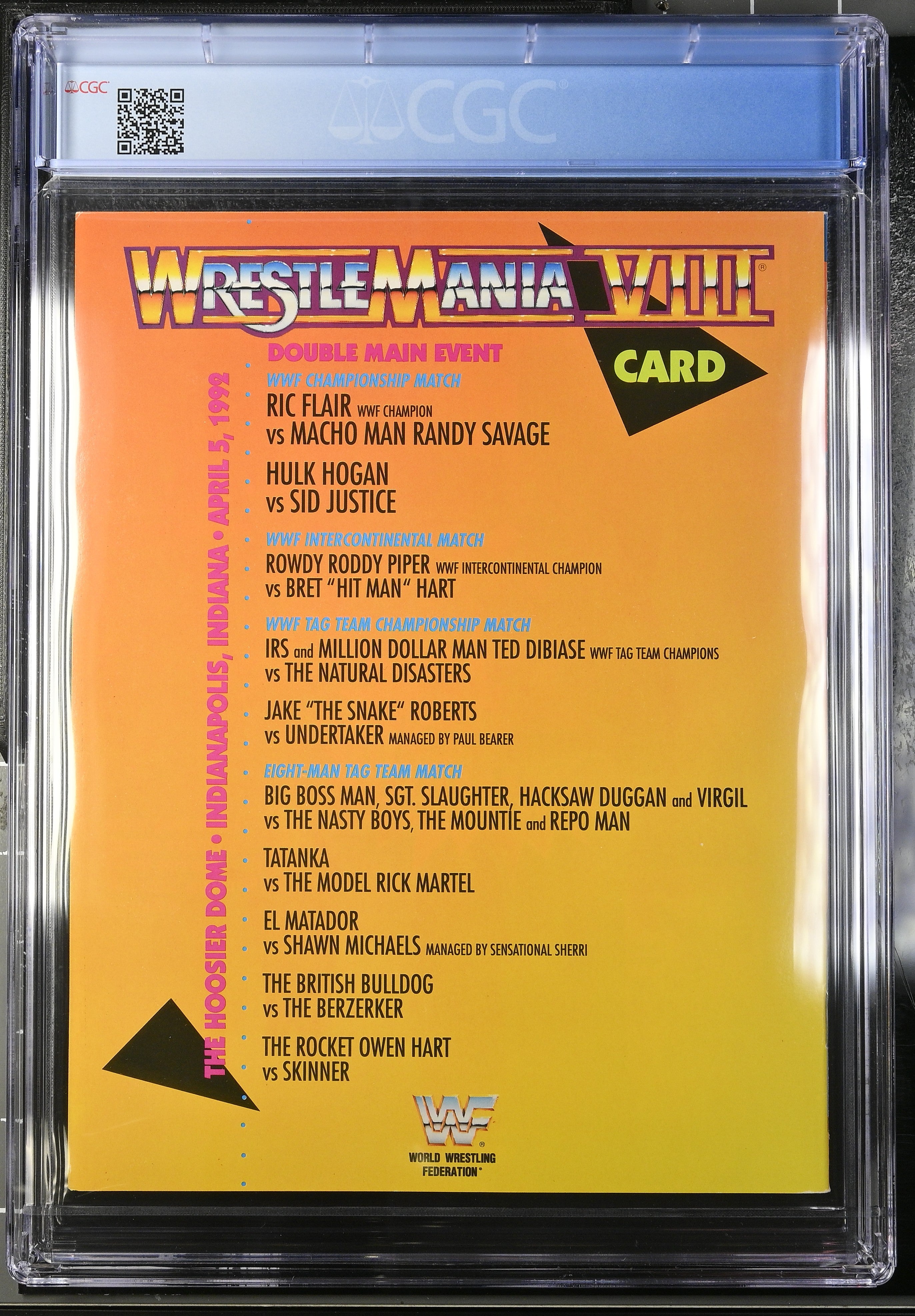 1992 WrestleMania VIII Program – CGC 8.0 Special Souvenir Edition