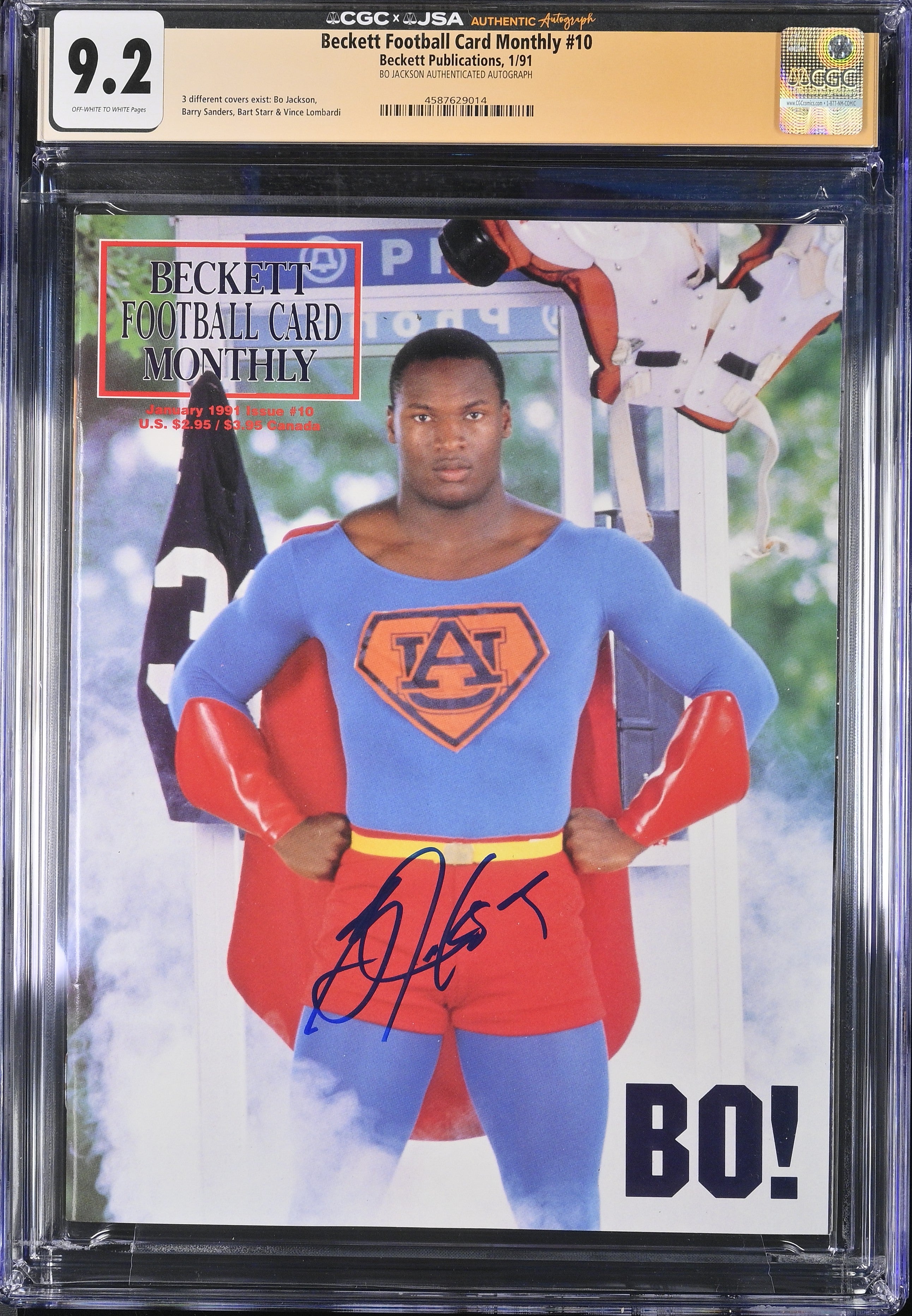 1991 Bo Jackson Beckett Autographed Top Pop – CGC 9.2