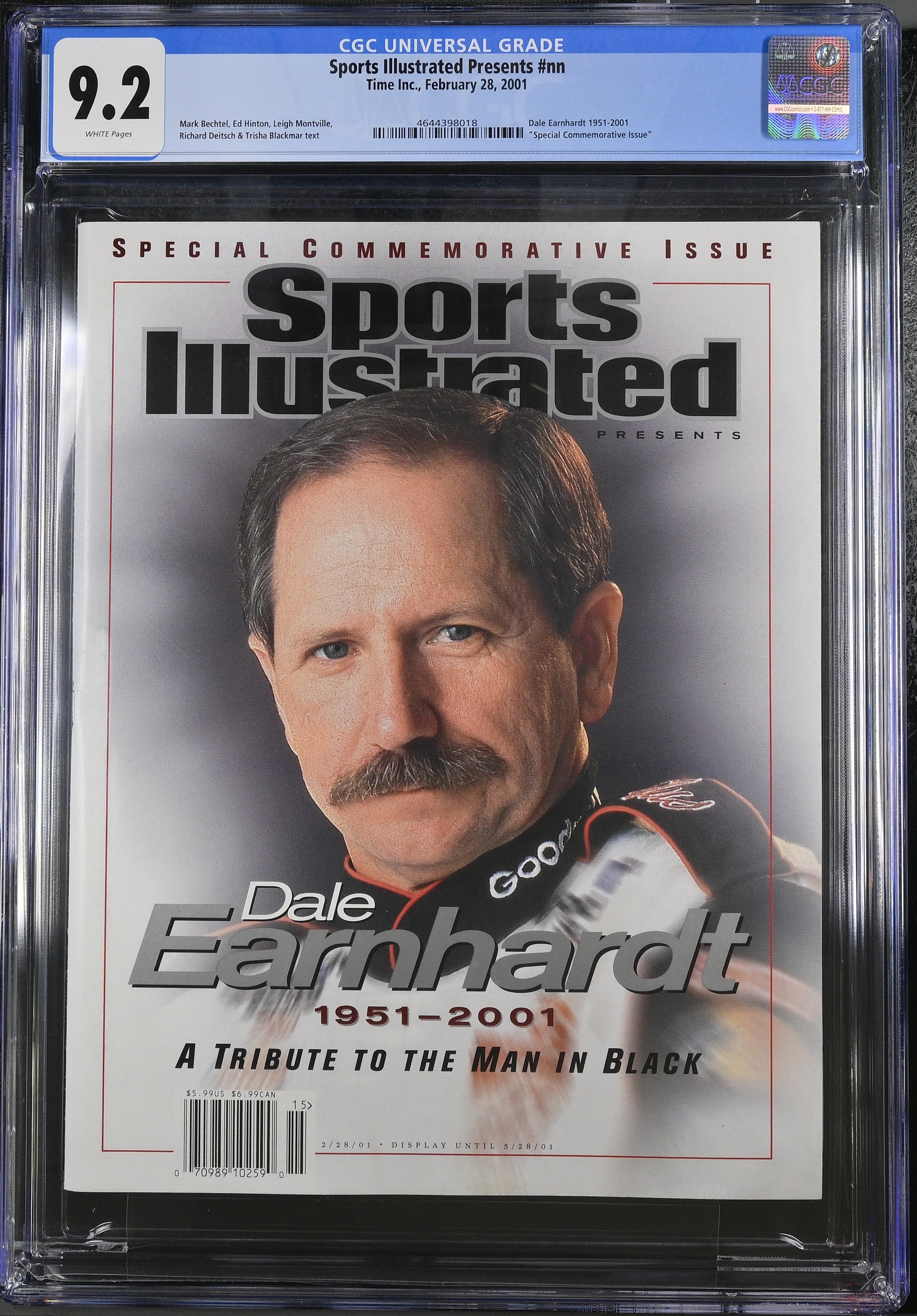 2001 Dale Earnhardt Sports Illustrated Special Commemorative Issue – CGC 9.2 Newsstand