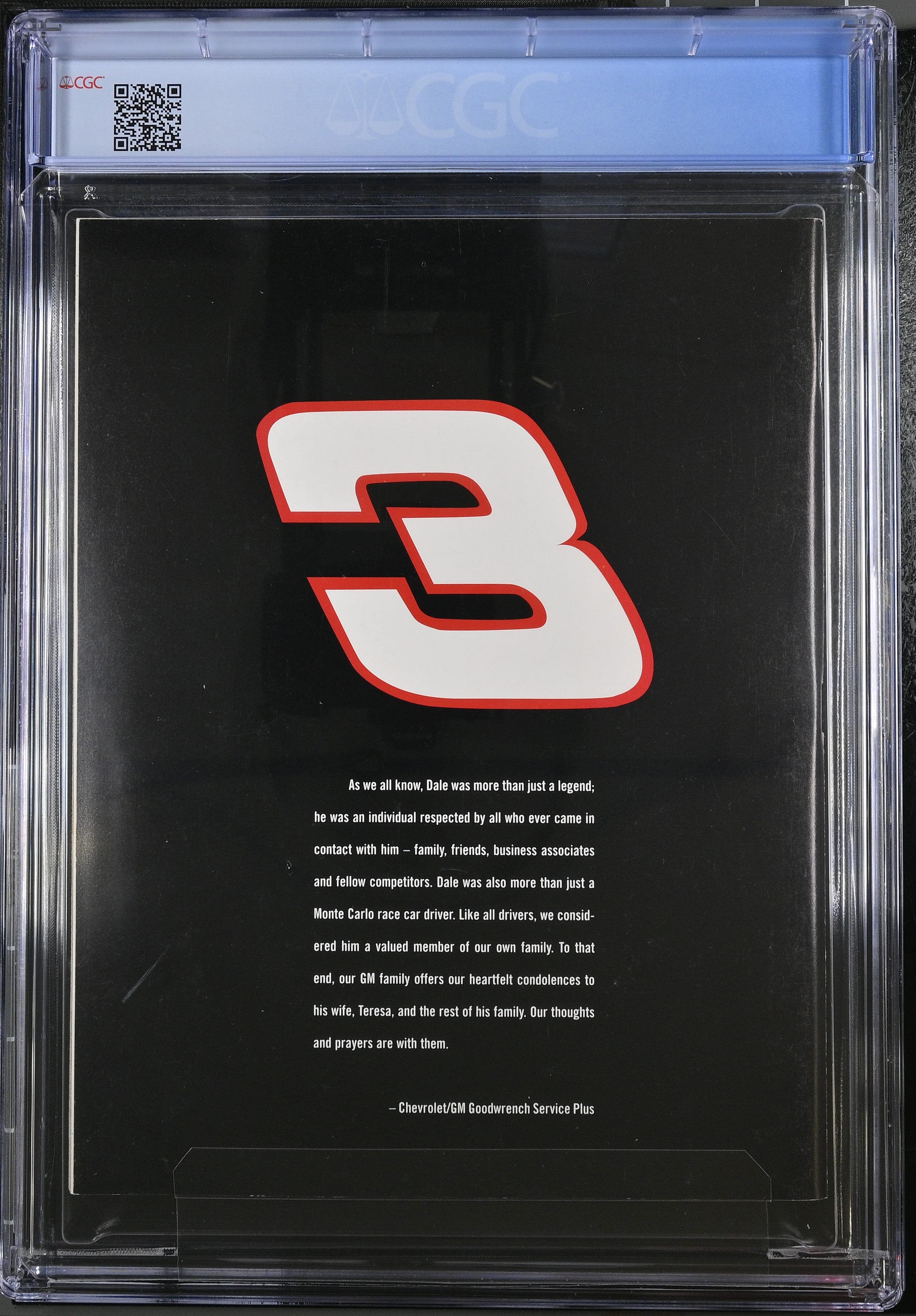 2001 Dale Earnhardt Sports Illustrated Special Commemorative Issue – CGC 9.2 Newsstand
