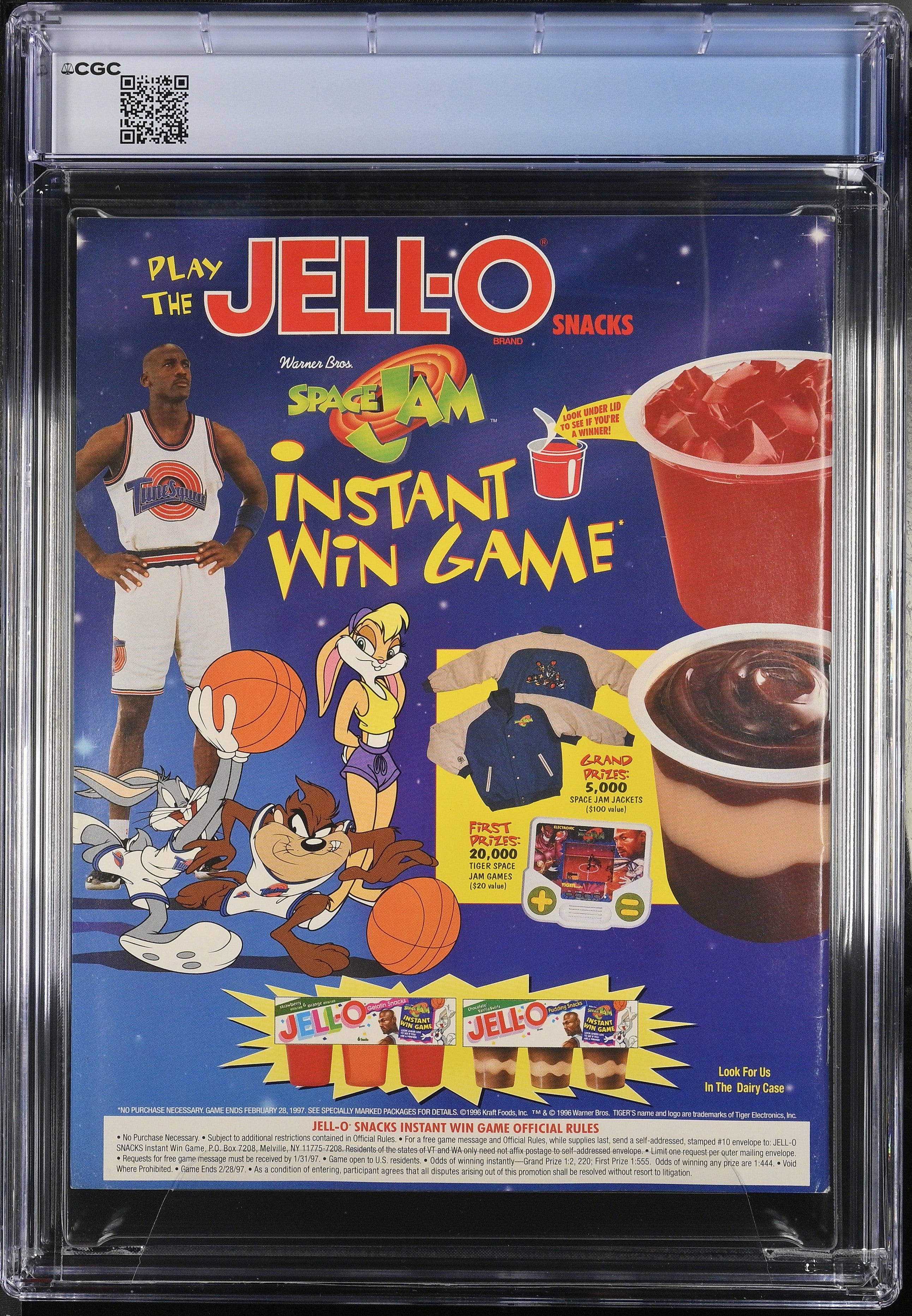 1996 Michael Jordan Sports Illustrated for Kids Inside Space Jam – CGC 9.2 Newsstand Special Collector's Edition